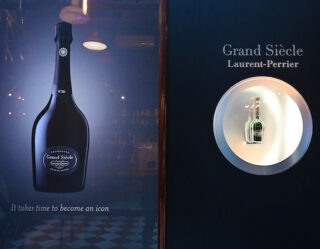 Grand Siècle Laurent-Perrier champagne bottle display