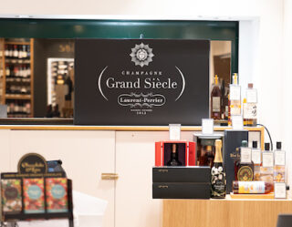 Grand Siècle Champagne retail counter and display