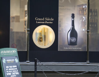Grand Siècle Laurent-Perrier champagne storefront display